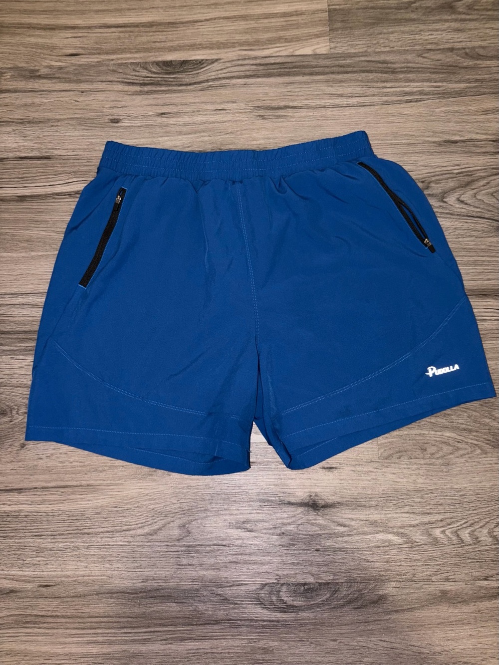 Pivalla Men's Blue Athletic Shorts with Zipper Pockets